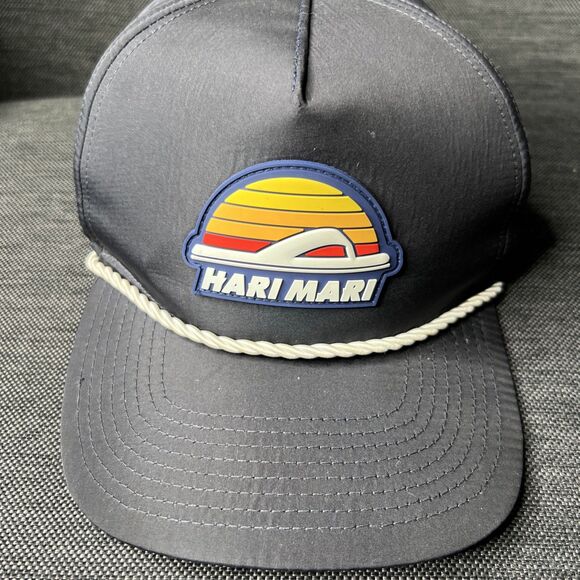 Hari Mari Logo Rope Snapback Dad Hat Cap Men's OSFM Black Nylon Golf - Picture 2 of 12